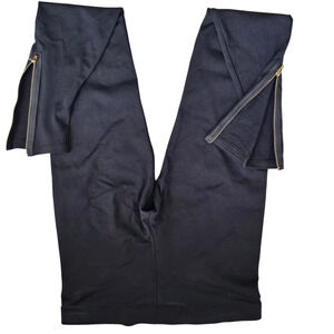 David Lerner black ankle zip leggings Pants Size Medium fit like Small